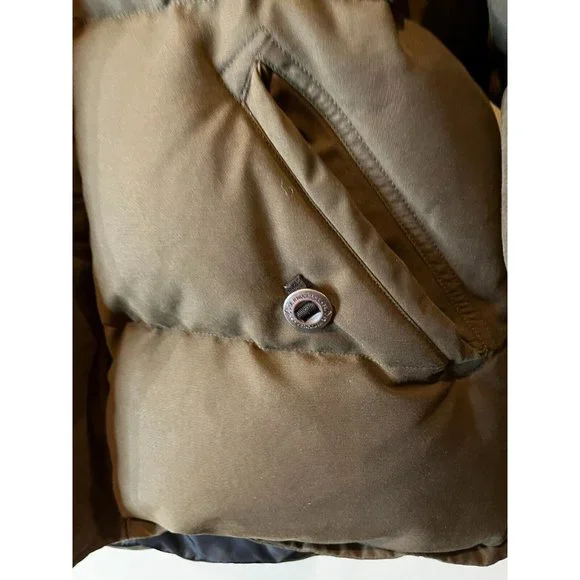Moose Knuckle Down Filled Canada Men's Khaki Parka Hooded Coat Size XL